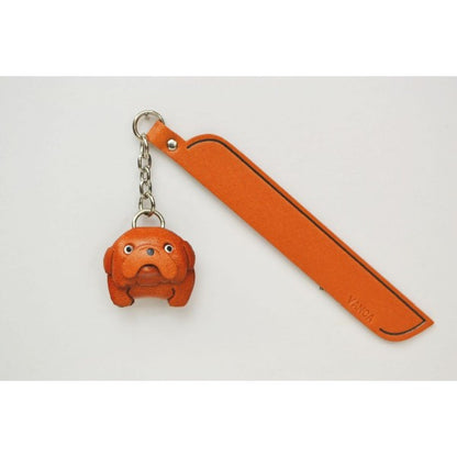 Bulldog Leather dog Charm Bookmarker