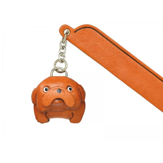 Bulldog Leather dog Charm Bookmarker