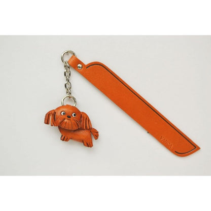 Maltese Leather dog Charm Bookmarker