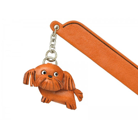 Maltese Leather dog Charm Bookmarker