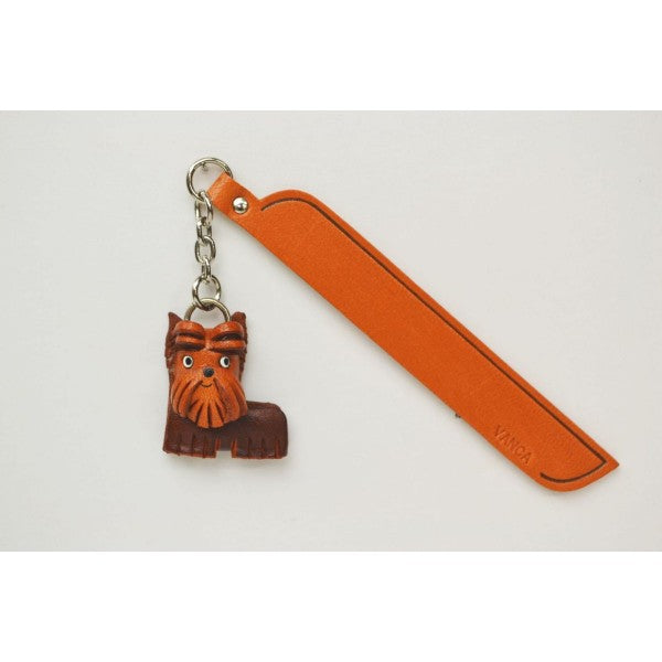 Yorkshire terrier Leather dog Charm Bookmarker