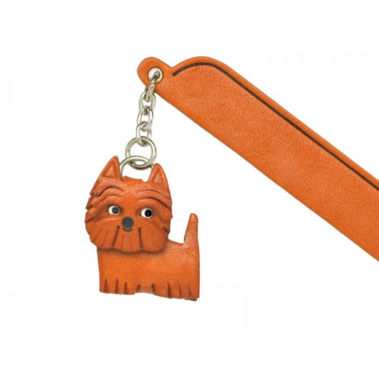 Westie Leather dog Charm Bookmarker