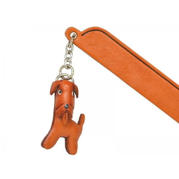 Wire fox terrier Leather dog Charm Bookmarker