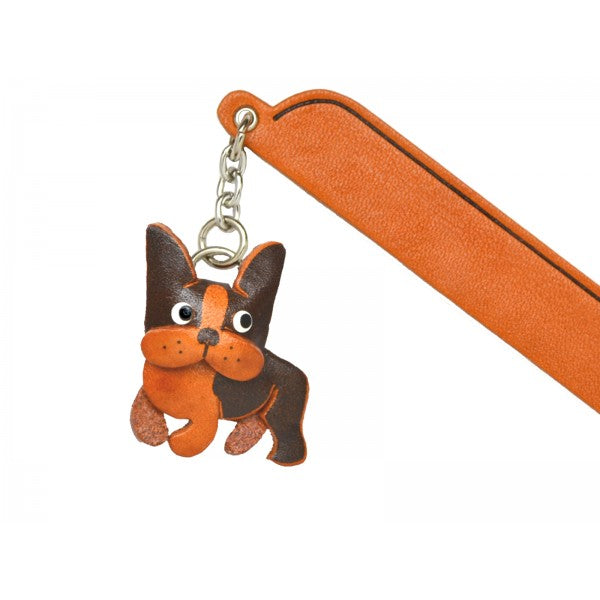 Boston terrirer Leather dog Charm Bookmarker