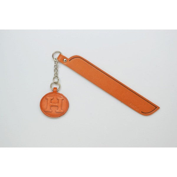 H Leather Alphabet Charm Bookmarker