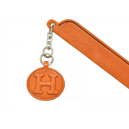 H Leather Alphabet Charm Bookmarker