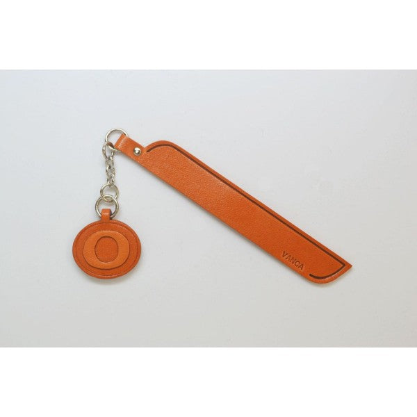 O Leather Alphabet Charm Bookmarker