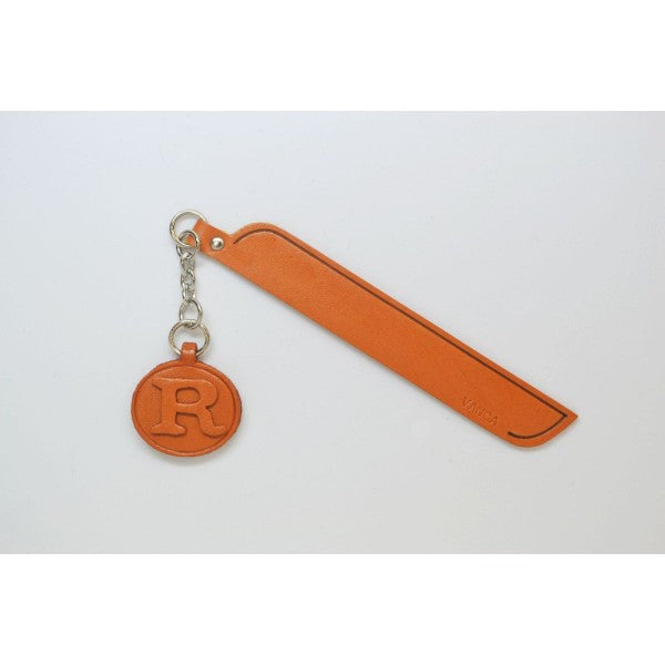 R Leather Alphabet Charm Bookmarker