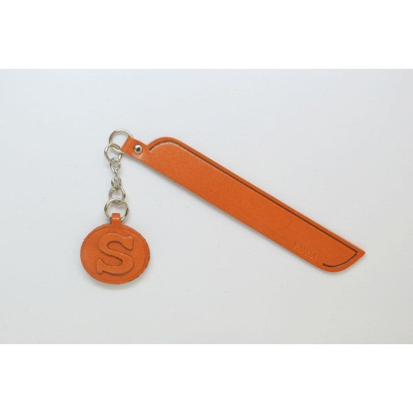 S Leather Alphabet Charm Bookmarker