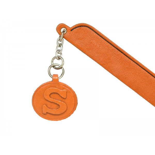 S Leather Alphabet Charm Bookmarker