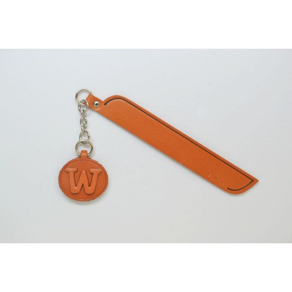 W Leather Alphabet Charm Bookmarker