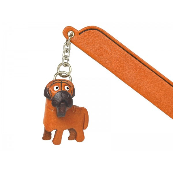 Mastiff Leather dog Charm Bookmarker