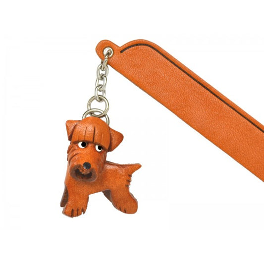 Wheaten terrier Leather dog Charm Bookmarker