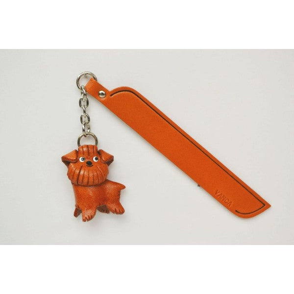 Brussel Griffon Leather dog Charm Bookmarker