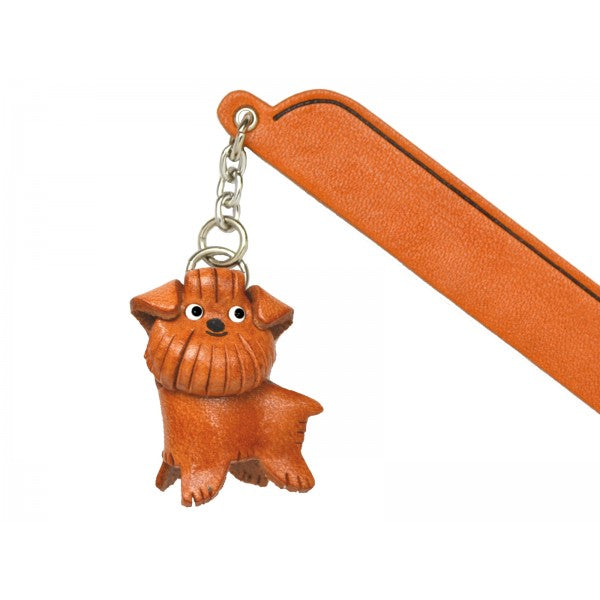 Brussel Griffon Leather dog Charm Bookmarker