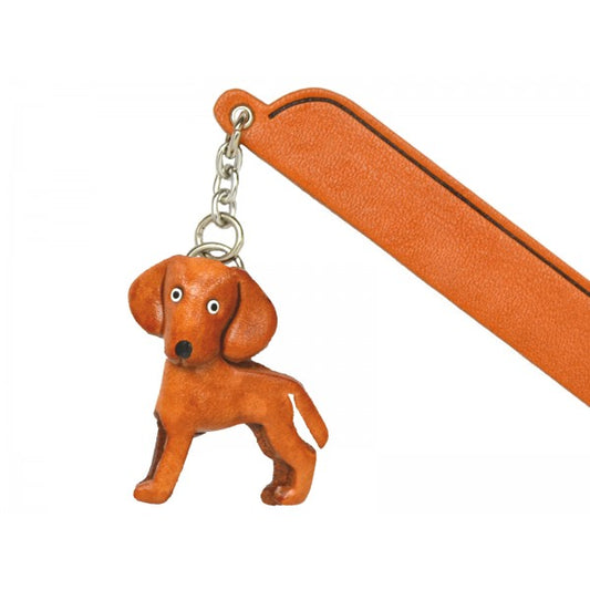 Weimaraner Leather dog Charm Bookmarker