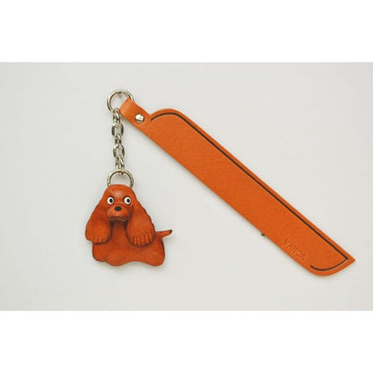 American cocker Leather dog Charm Bookmarker