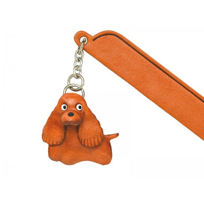 American cocker Leather dog Charm Bookmarker