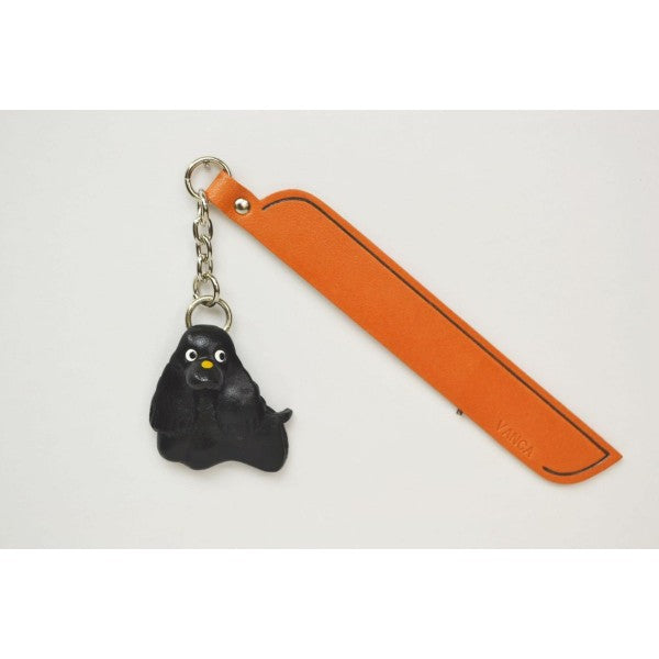 American cocker Black Leather dog Charm Bookmarker