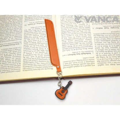 Guitar Leather Charm Bookmarker