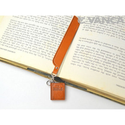 The Bible Leather Charm Bookmarker