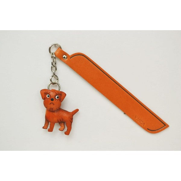 Border terrier Leather dog Charm Bookmarker