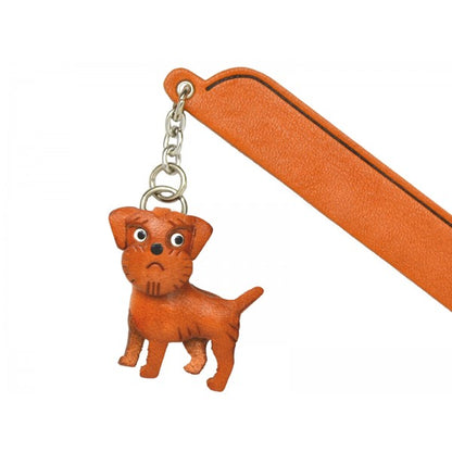 Border terrier Leather dog Charm Bookmarker