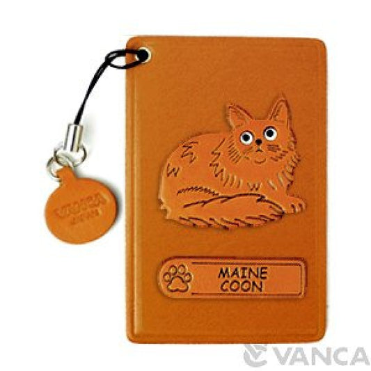 Main Coon Leather Commuter Pass/Passcard Holders