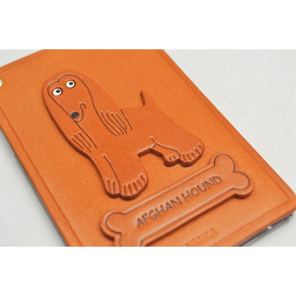 Afghan Hound Leather Commuter Pass case/card Holders #26441