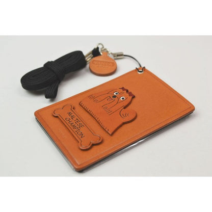 Maltese Champion Dog Leather Commuter Pass/Passcard Holders