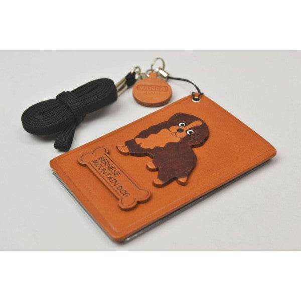 Bernese Mountain Dog Leather Commuter Pass case/card Holders #26444