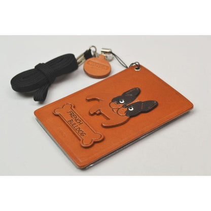 French Bulldog Leather Commuter Pass/Passcard Holders