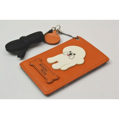 Bichon Frise Leather Commuter Pass/Passcard Holders