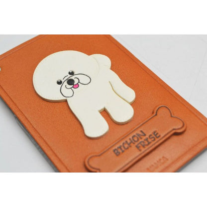 Bichon Frise Leather Commuter Pass/Passcard Holders