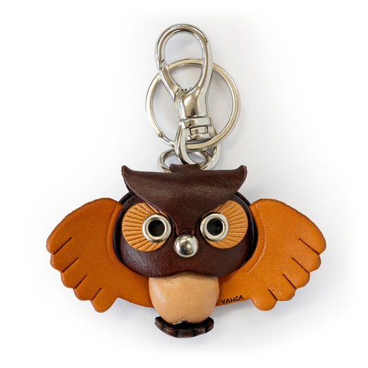 Owl Handmade Leather Animal/Bag Charm