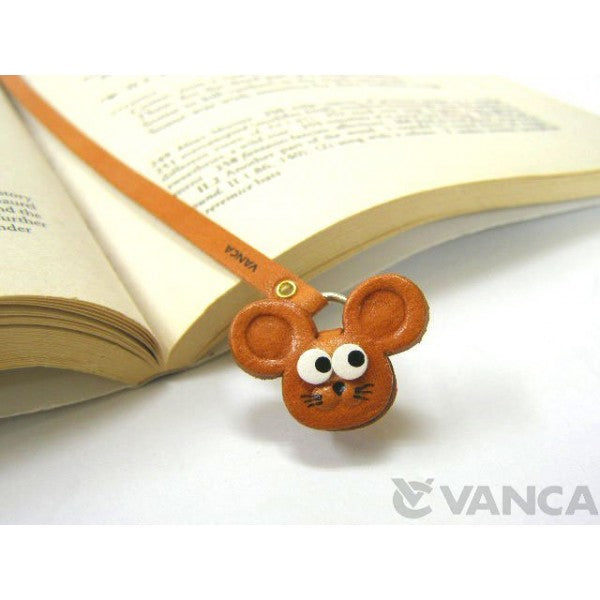 Mouse Handmade Leather Animal Bookmark/Bookmarker