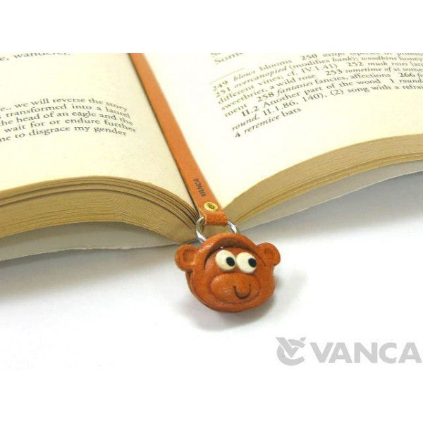 Monkey Handmade Leather Animal Bookmark/Bookmarker