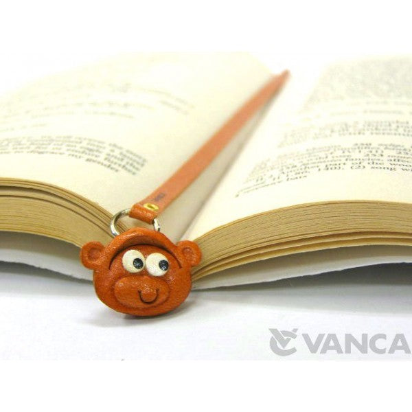 Monkey Handmade Leather Animal Bookmark/Bookmarker