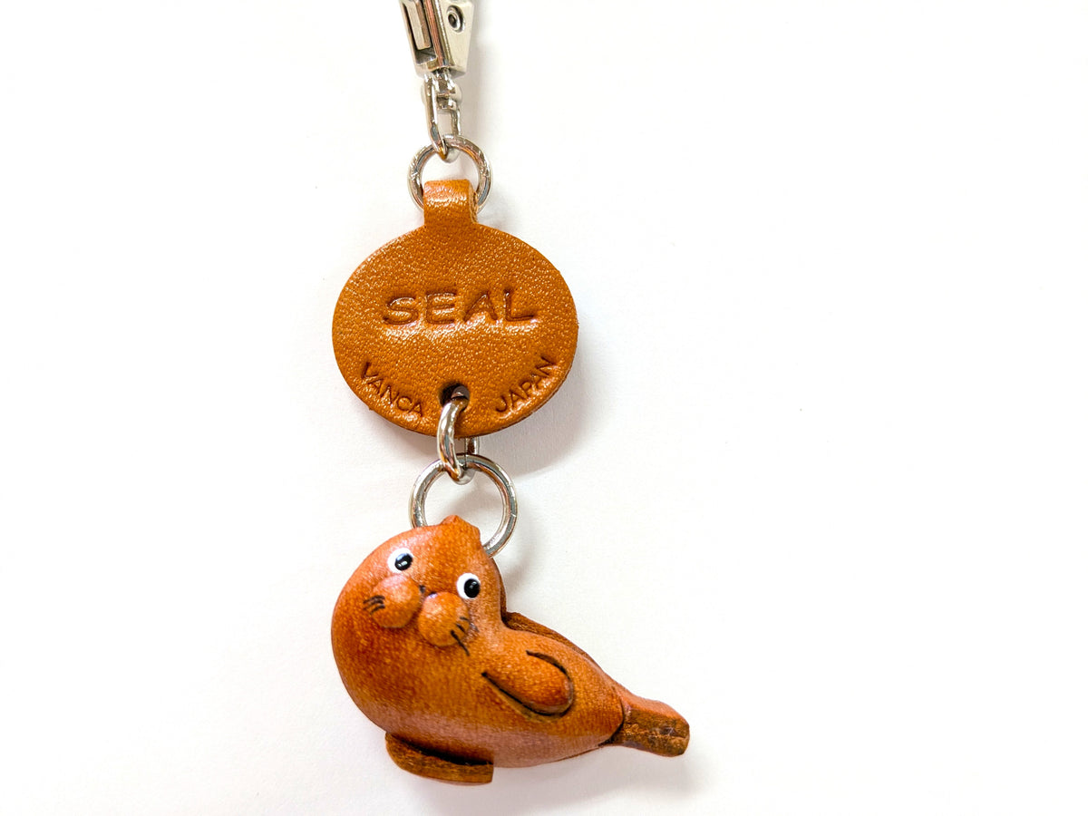 Seal Japanese Leather Keychains Fish
