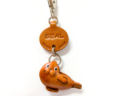 Seal Japanese Leather Keychains Fish