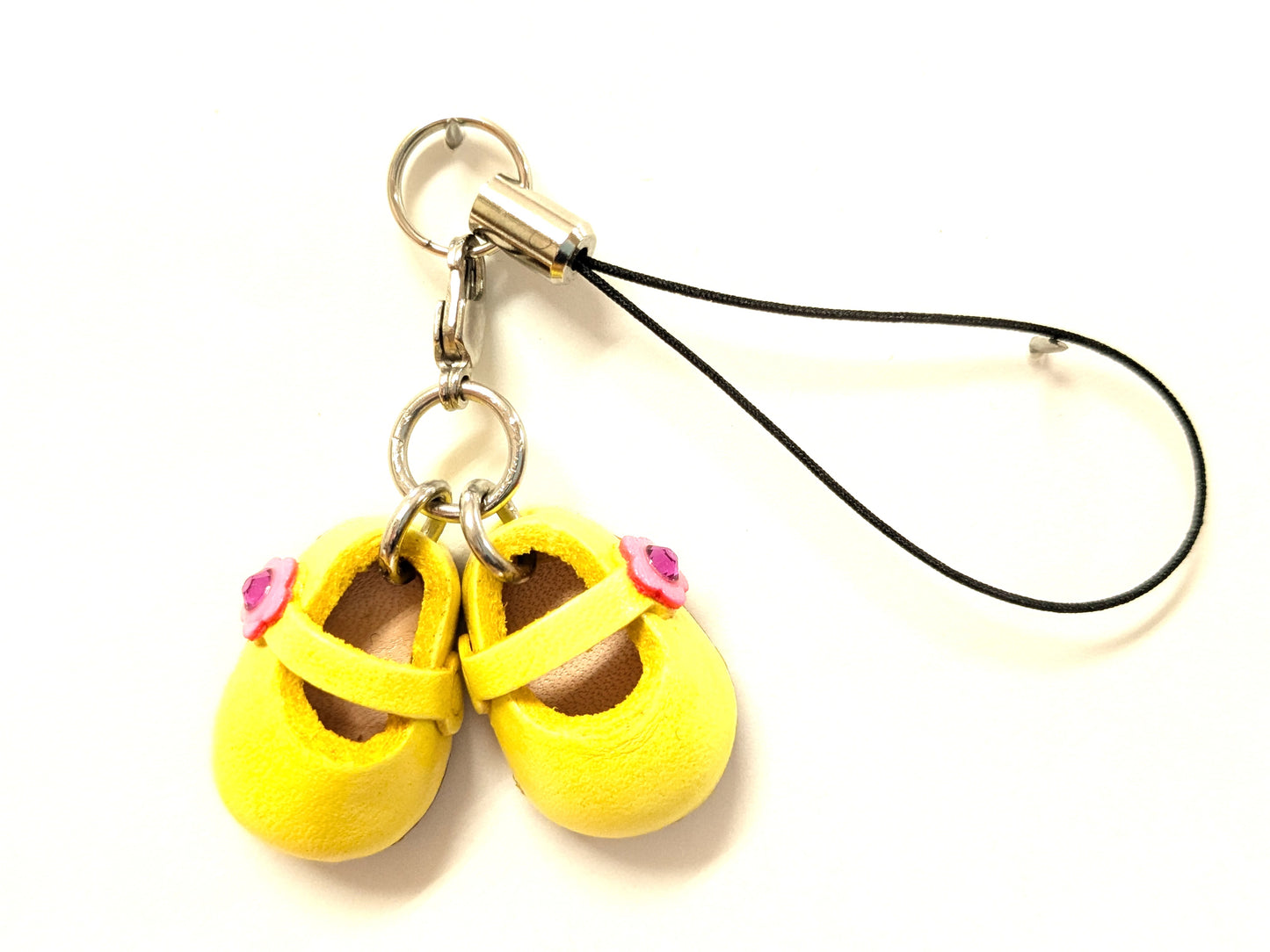 First Shoes Yellow Leather Cellularphone Charm