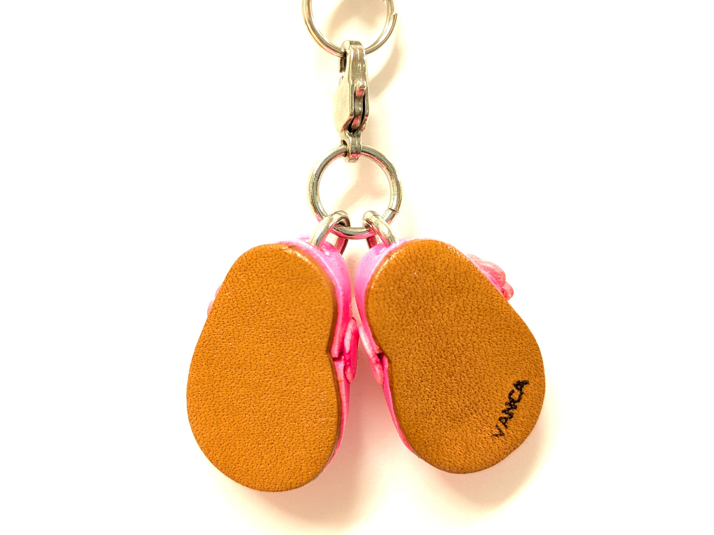 First Shoes Pink Leather Cellularphone Charm
