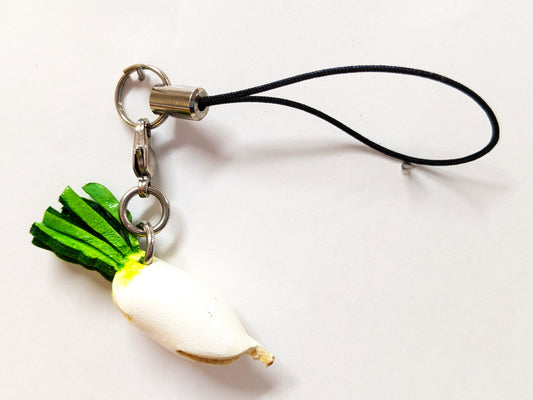 Daikon Radish Leather Cellularphone Charm Vegetables