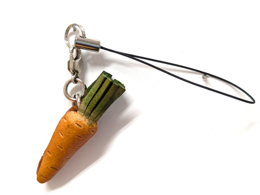 Carrot Leather Cellularphone Charm Vegetables