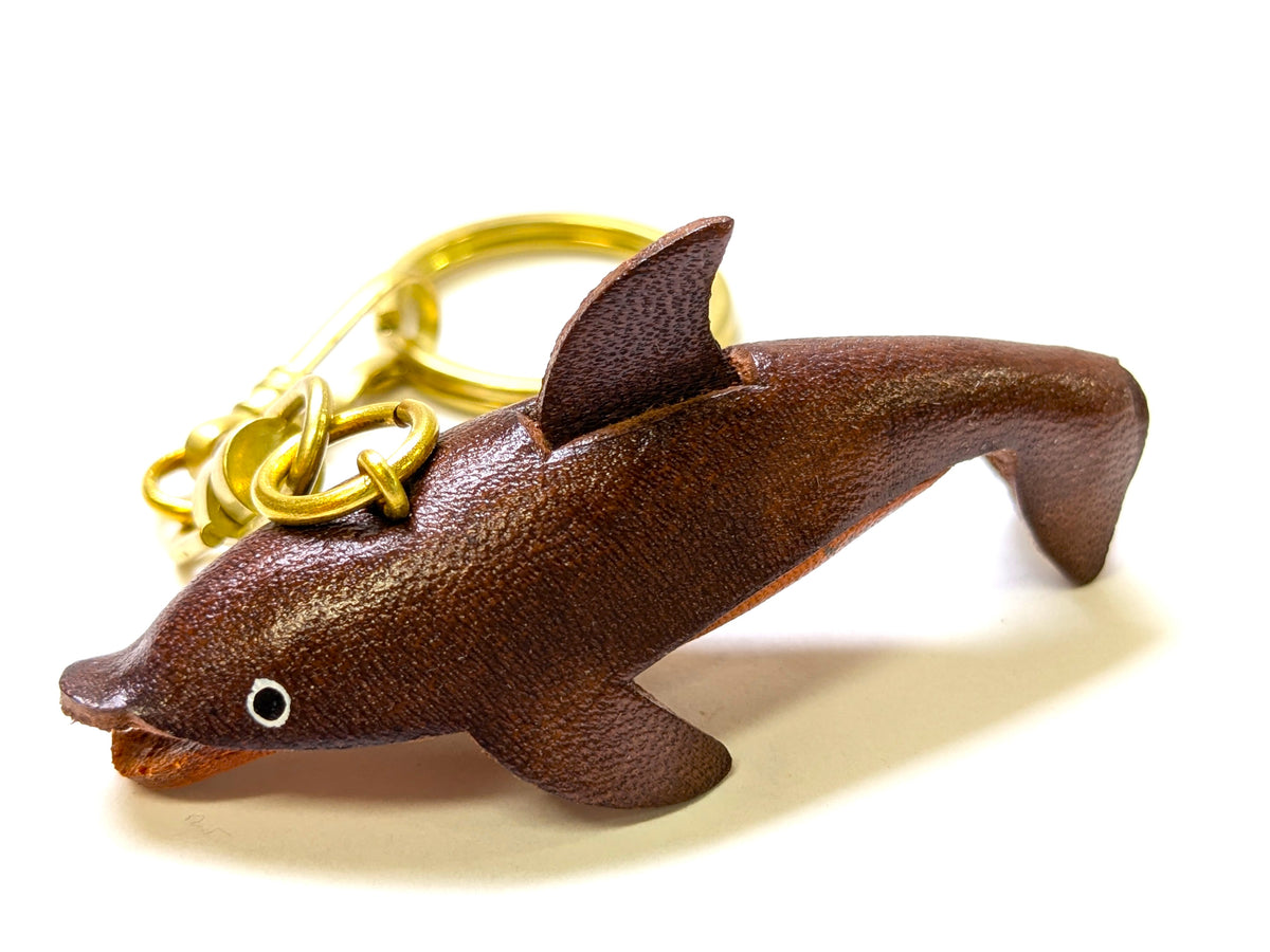 Dolphin Leather Keychain(L)