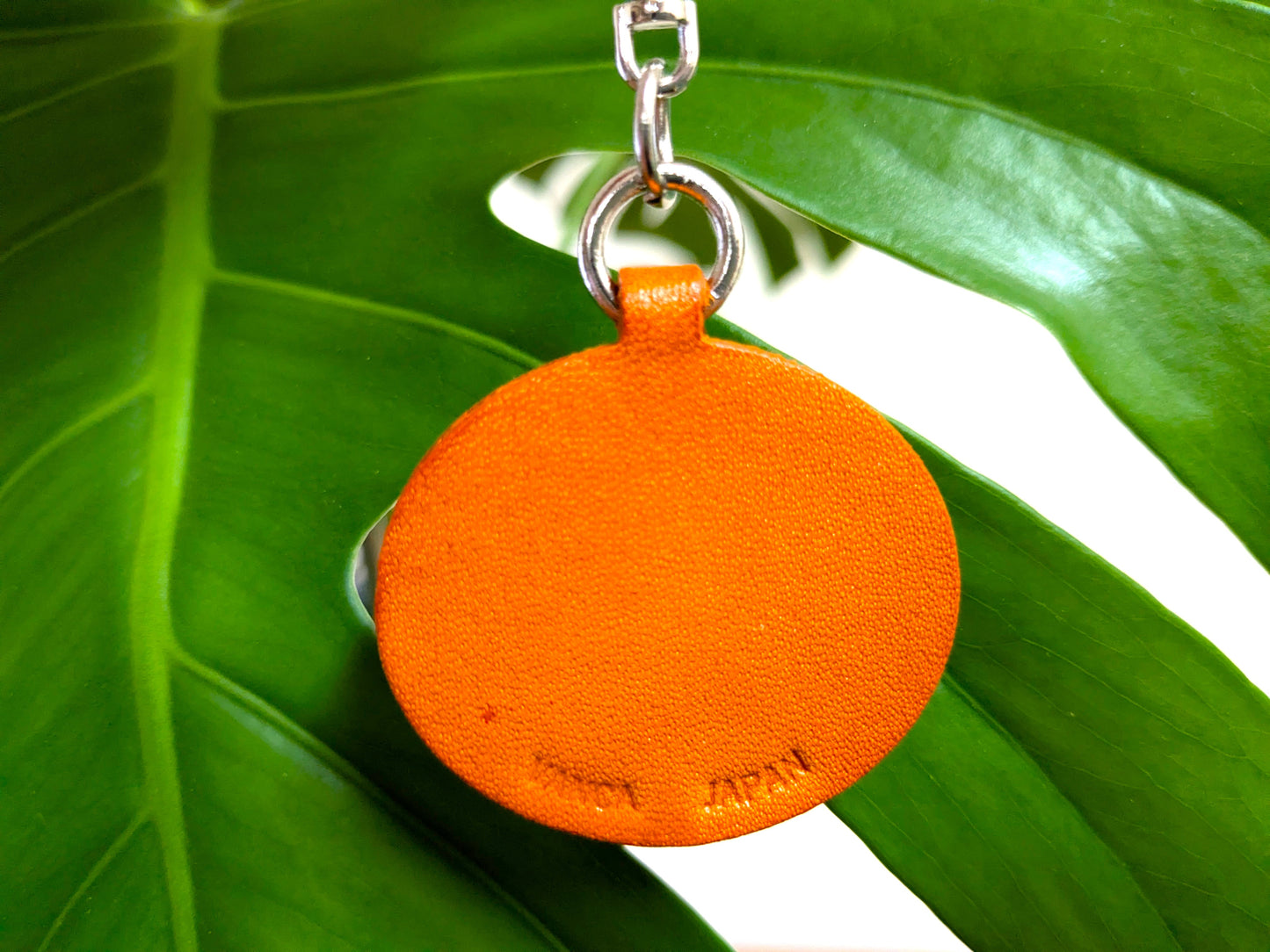 Long tailed tits Japanese Leather Plate Keychain