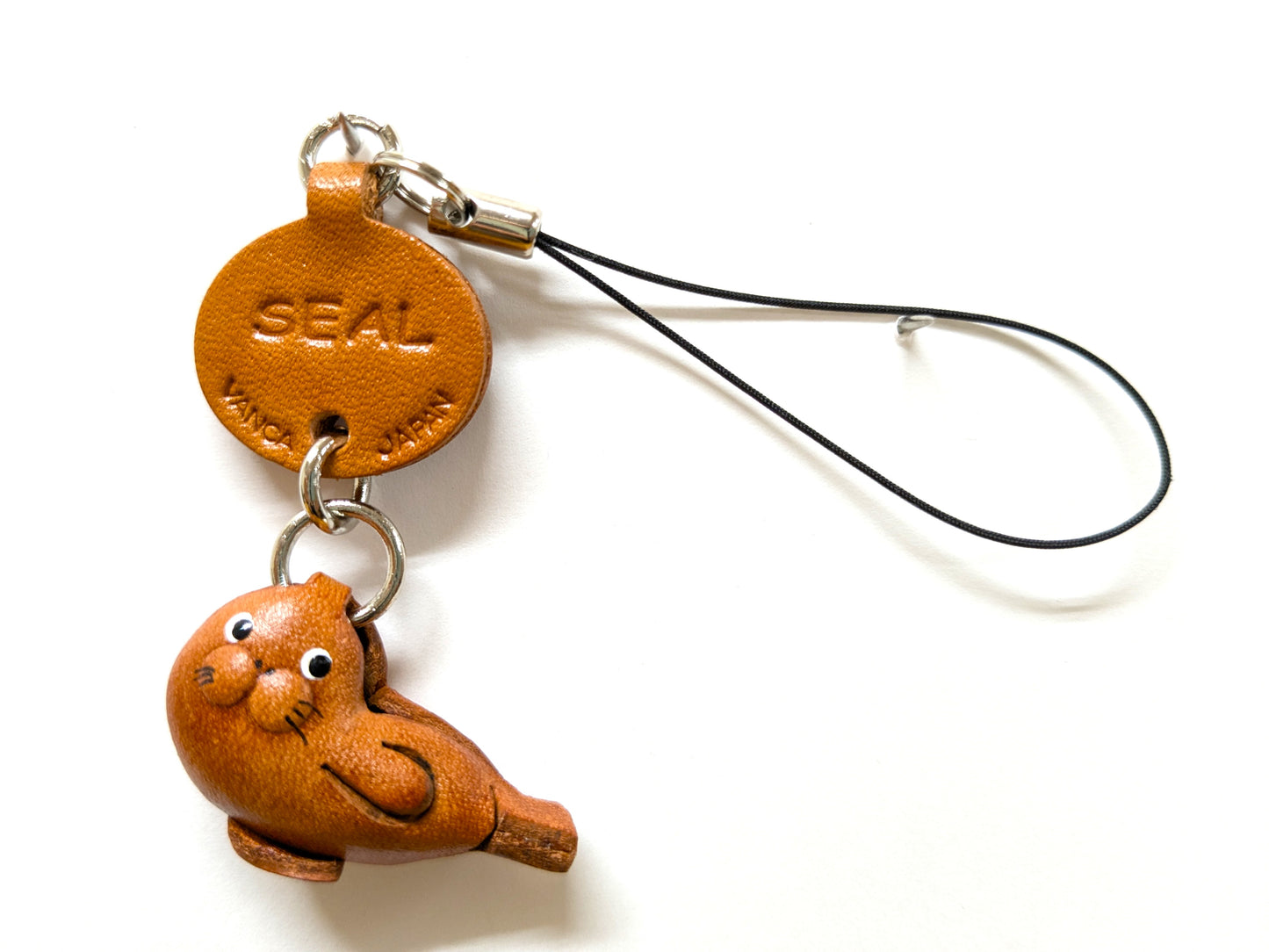 Seal Japanese Leather Cellularphone Charm Fish