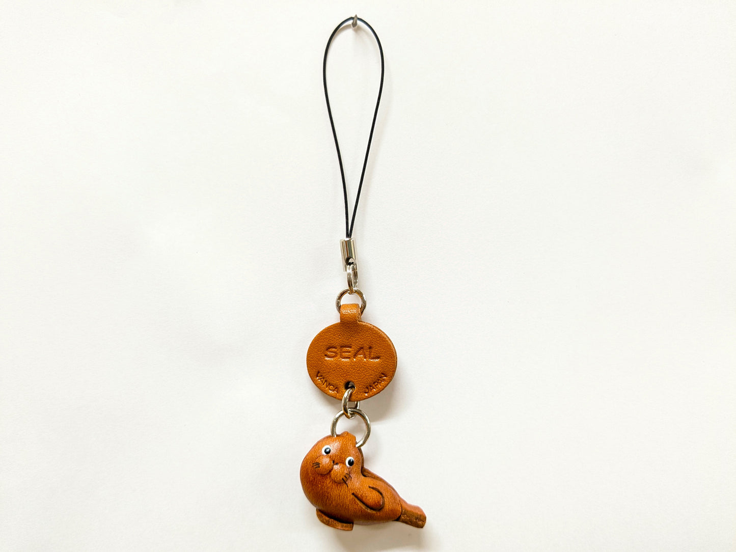 Seal Japanese Leather Cellularphone Charm Fish