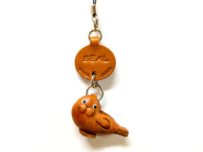 Seal Japanese Leather Cellularphone Charm Fish