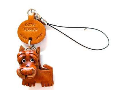 Cairn Terrier Leather Cellularphone Charm
